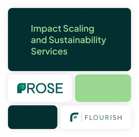 Servicios para ampliar el impacto y la sostenibilidad: PROSE y Flourish