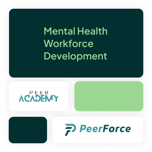 Desarrollo de la fuerza laboral en salud mental: Peer Academy y PeerForce
